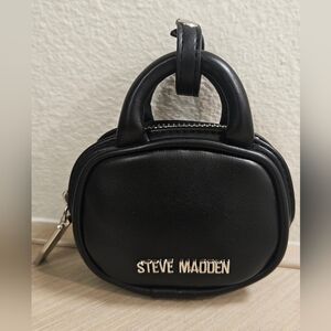 STEVE MADDEN MINI COIN PURSE BAG CHARM NEW SILVER HARDWARE